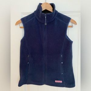 XS Vineyard Vines Fleece Vest - Solid Navy